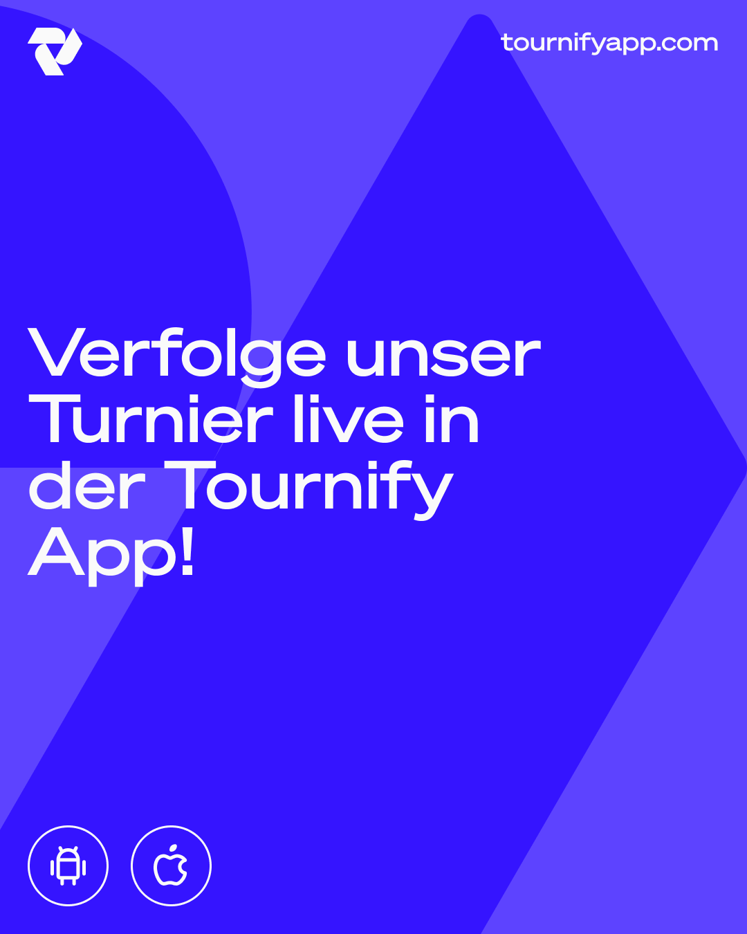 Tournify social media post - blue
