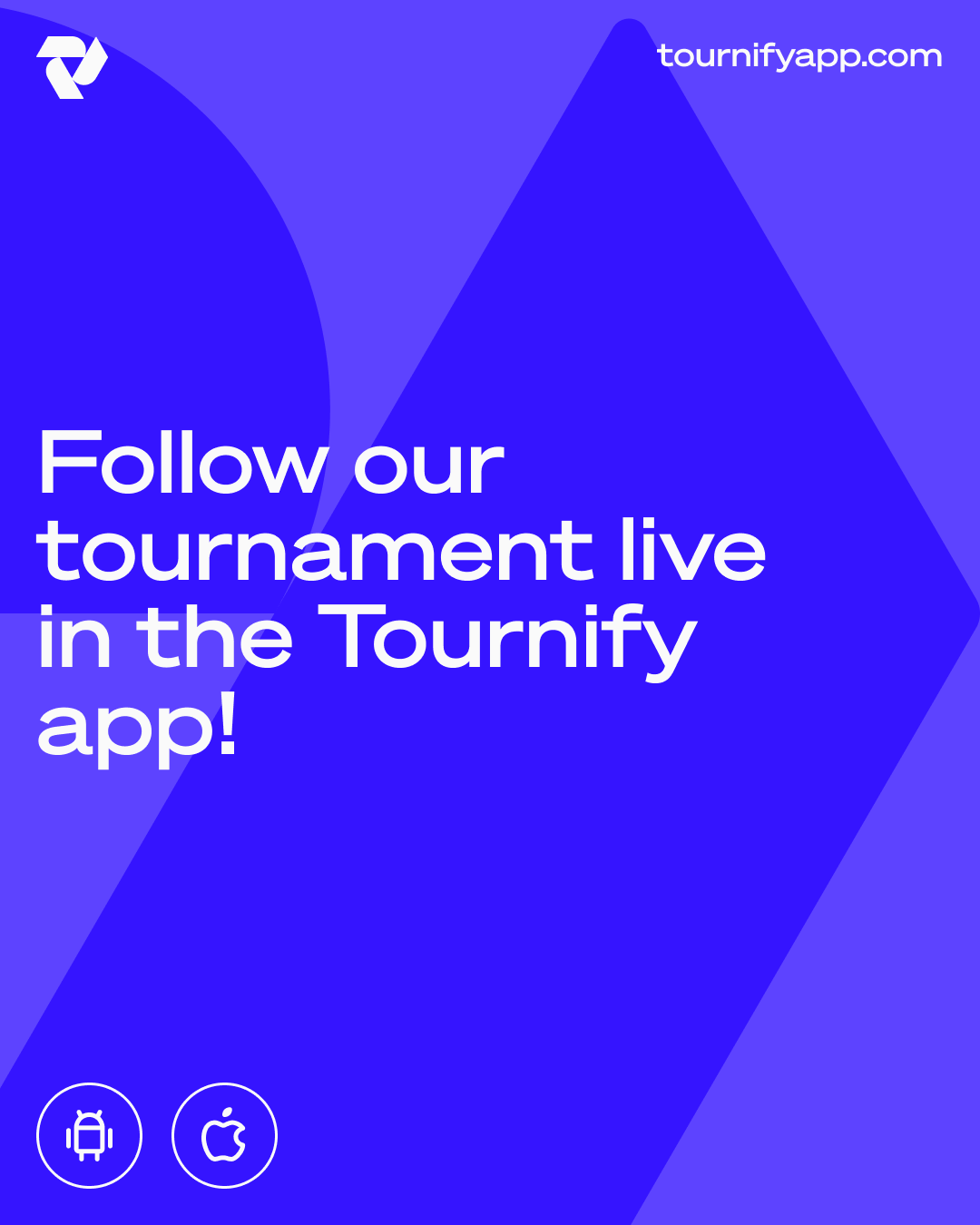 Tournify social media post - blue