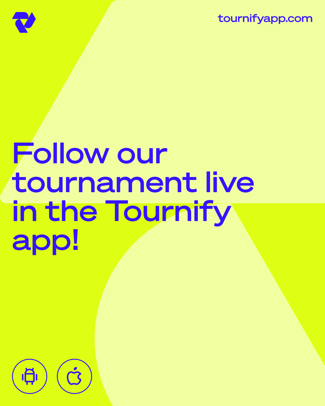 Tournify social media post - lime