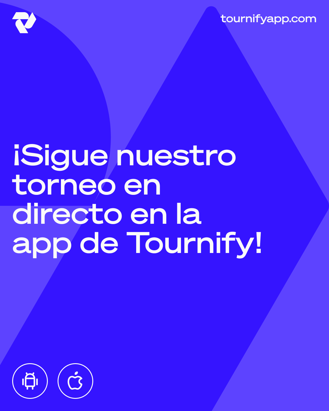 Tournify social media post - blue