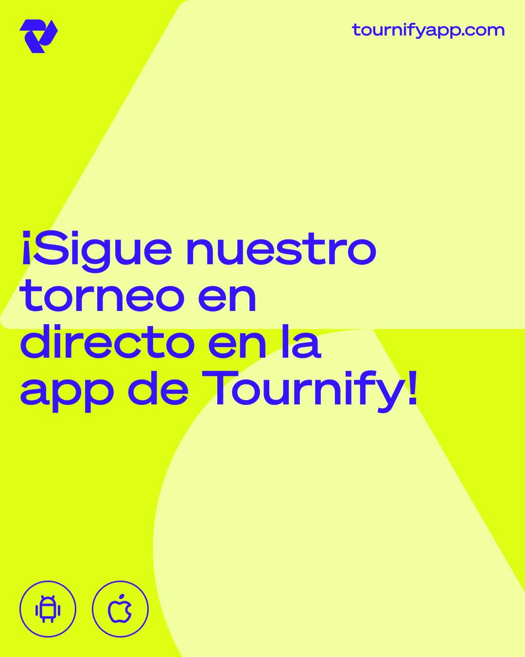 Tournify social media post - lime