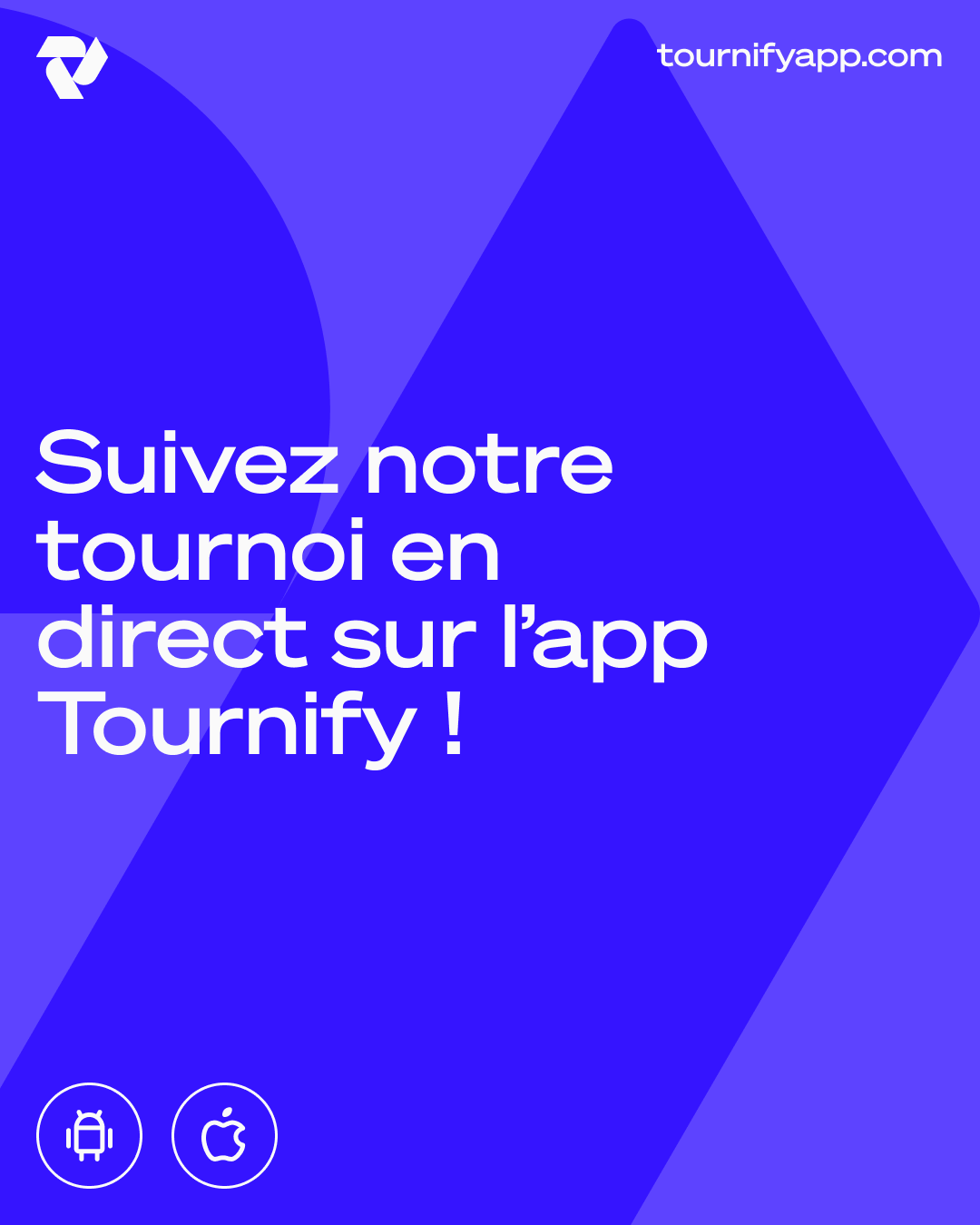 Tournify social media post - blue