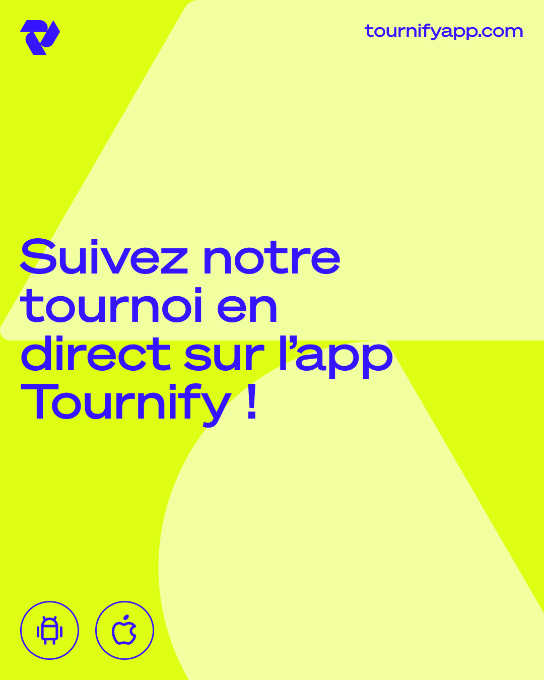 Tournify social media post - lime