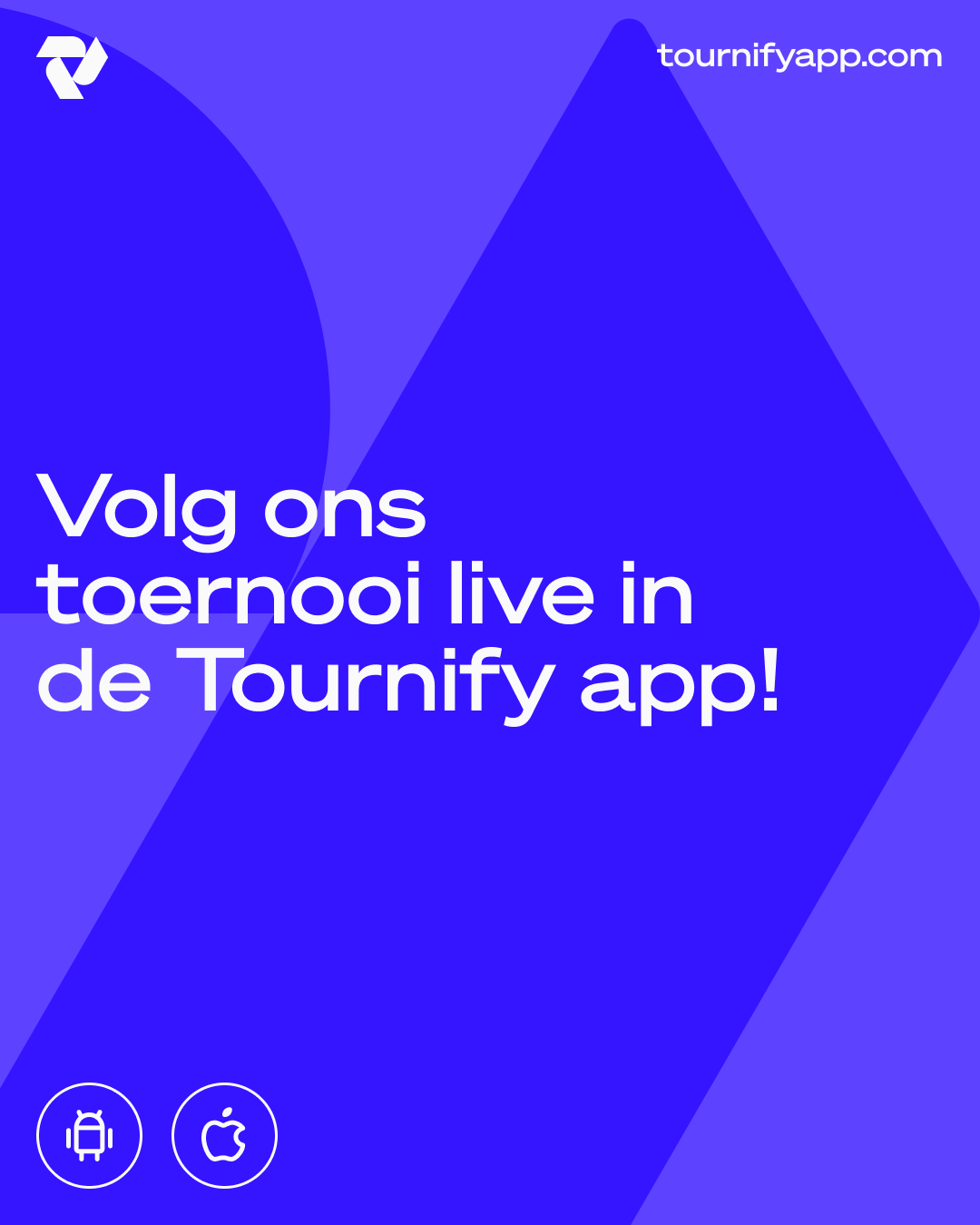 Tournify social media post - blue