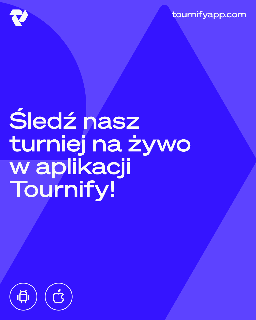 Tournify social media post - blue