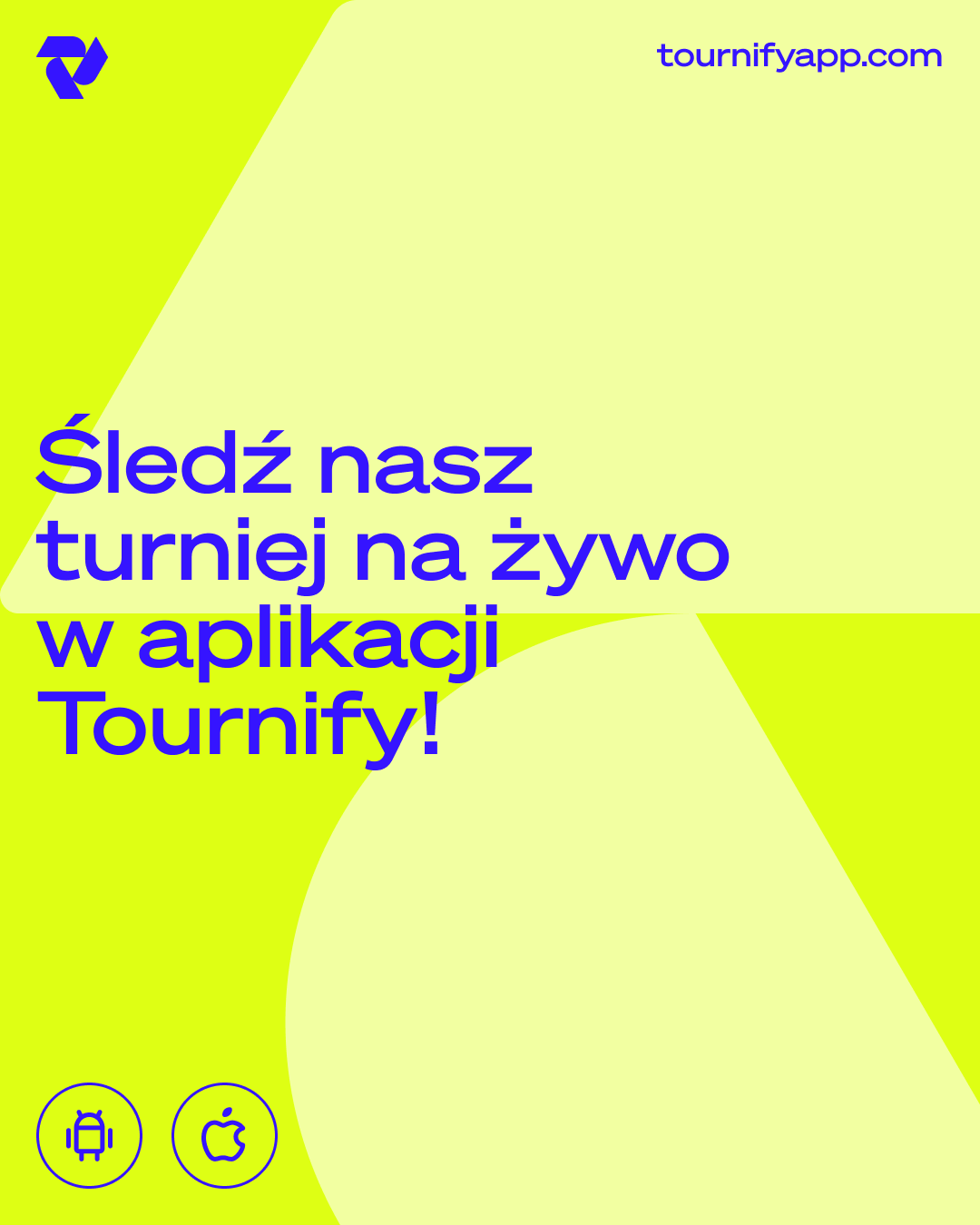 Tournify social media post - lime